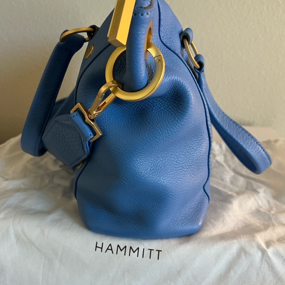 Hammitt Skylight Blue M Daniel Bag with Gold Hardware, matching pouch, & wallet - Picture 8 of 16
